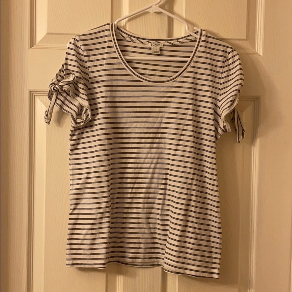 Black and white j crew cotton shirt